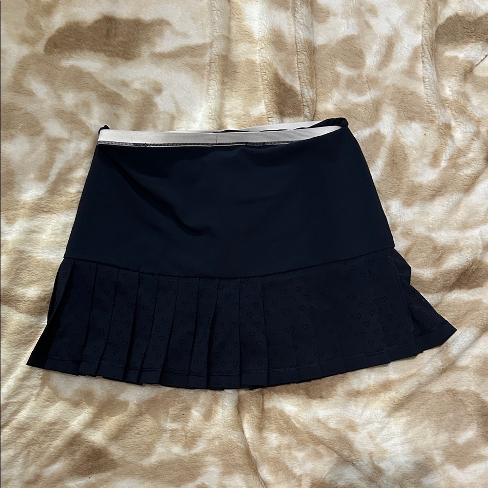 Tory Burch Black Mini Skirt with Pleats